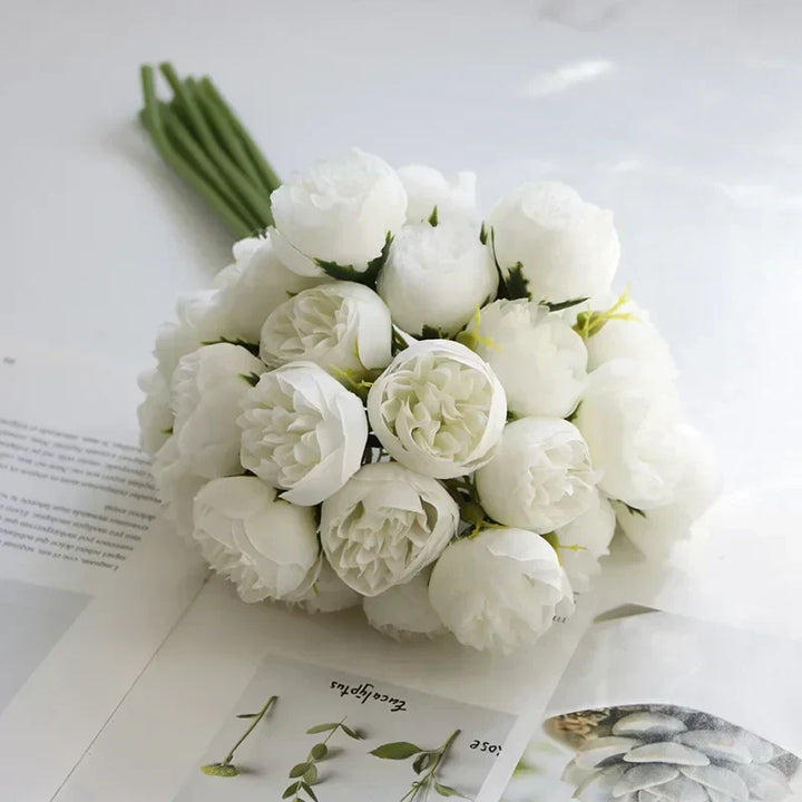 Bouquet de Pivoines en Soie - Histoire d'Amour