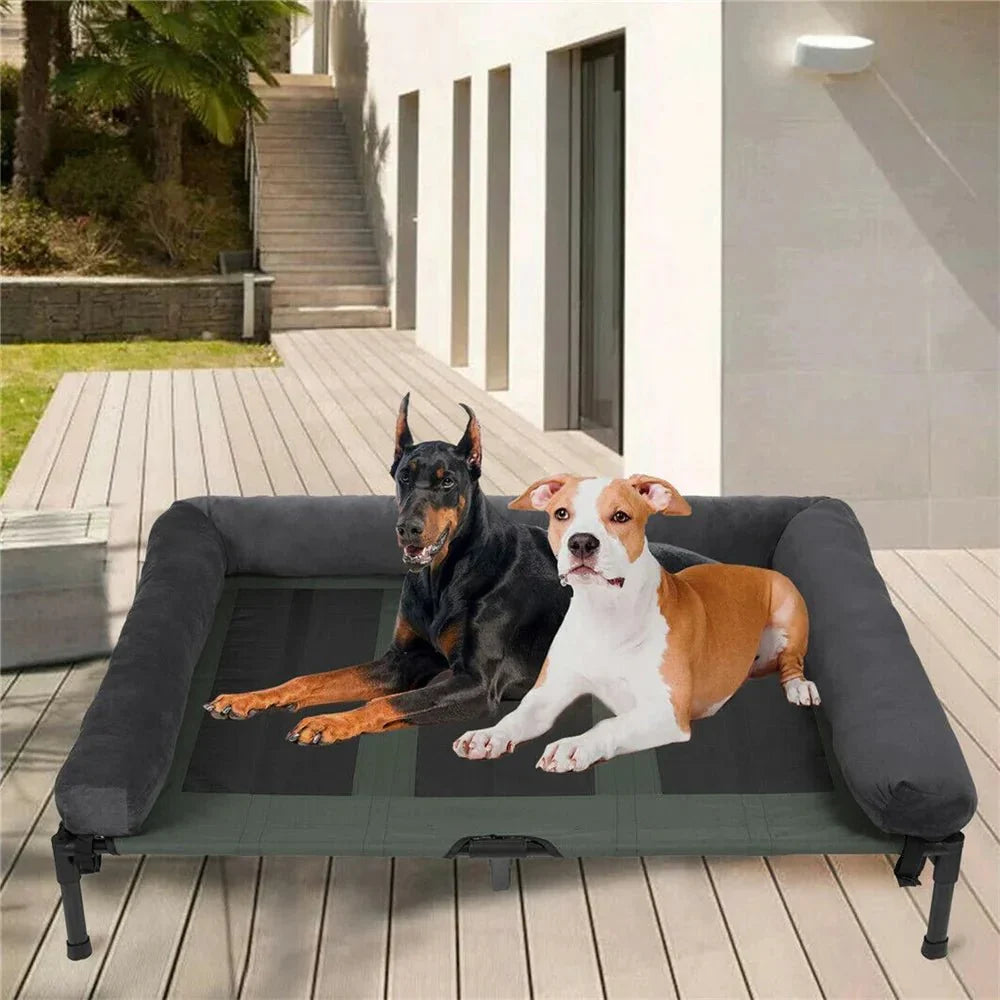 Lit surélevé pour chien pour jardin et usage extérieur