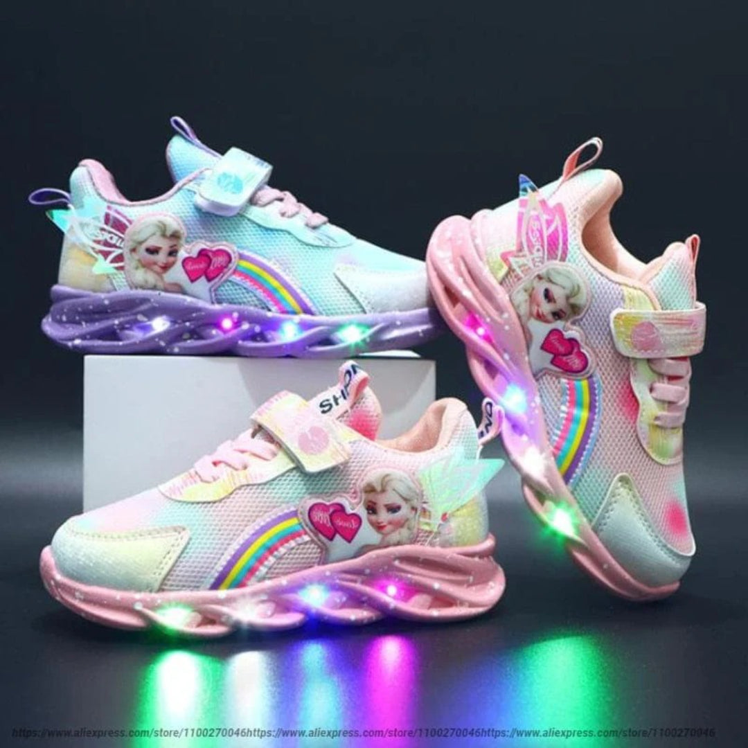 Baskets Princesses Lumineuses pour Enfants avec Design LED
