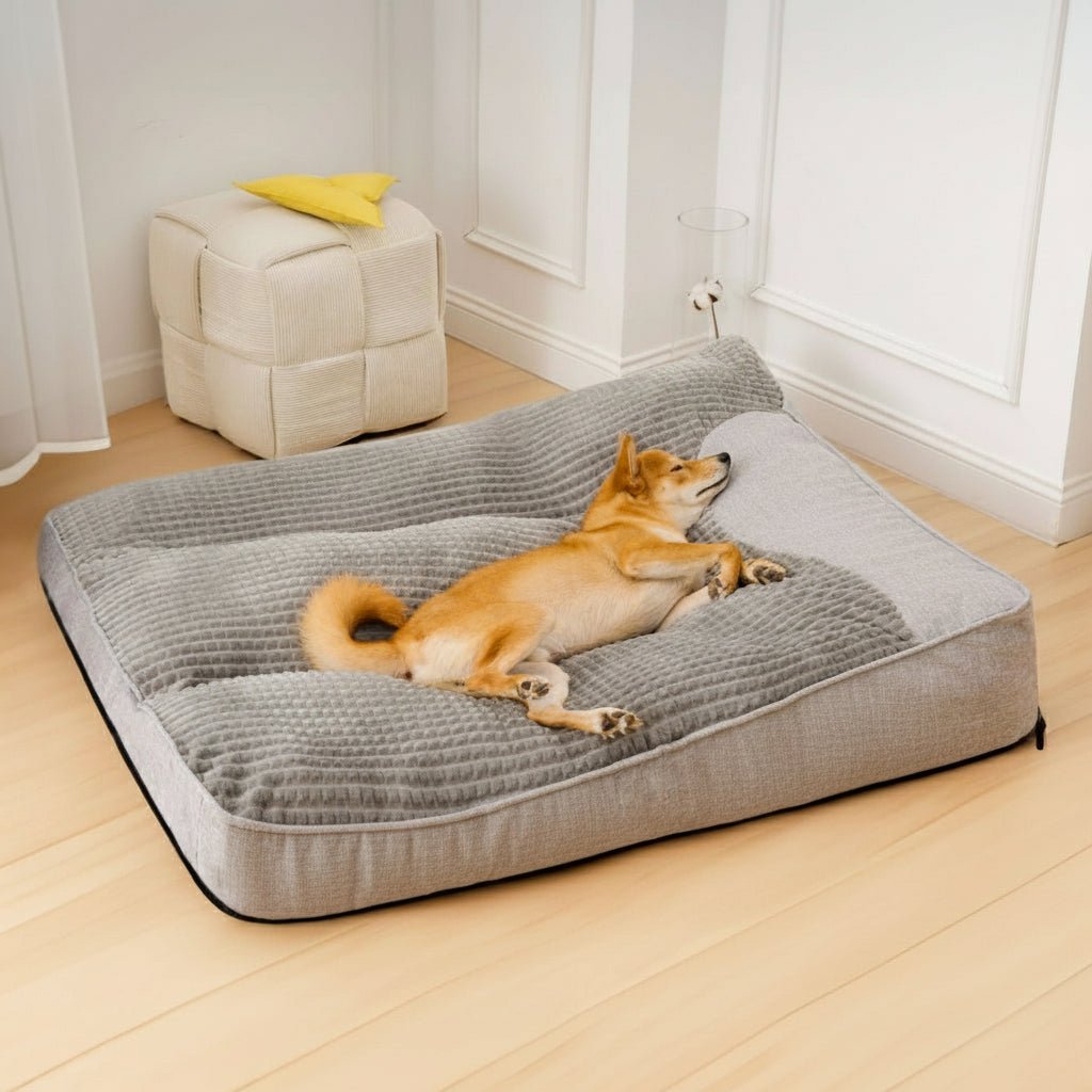 Grand Lit pour Chien Résistant aux Rayures avec Support Orthopédique pour la Colonne Vertébrale