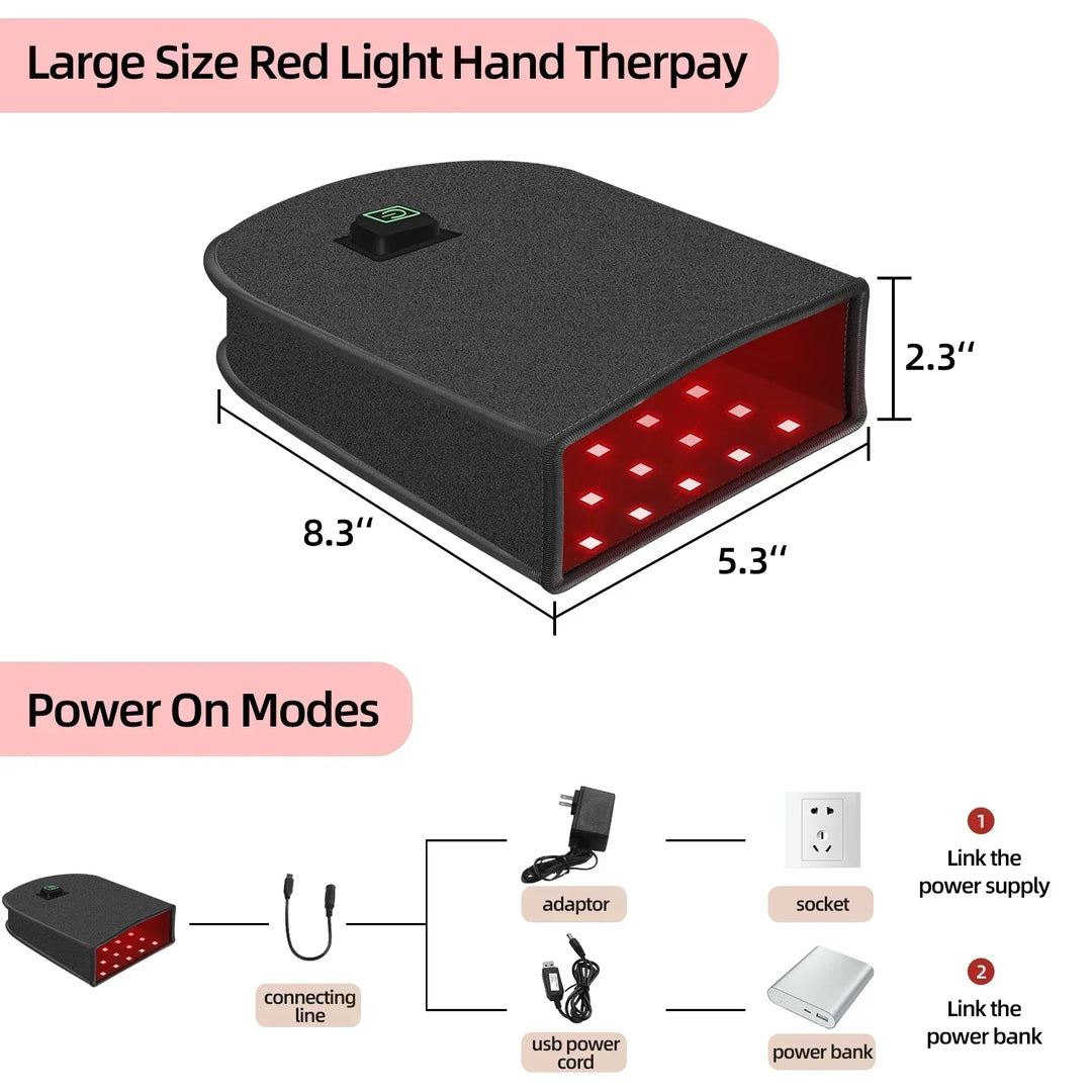 Gant de thérapie par lumière rouge pour soulagement de la douleur articulaire