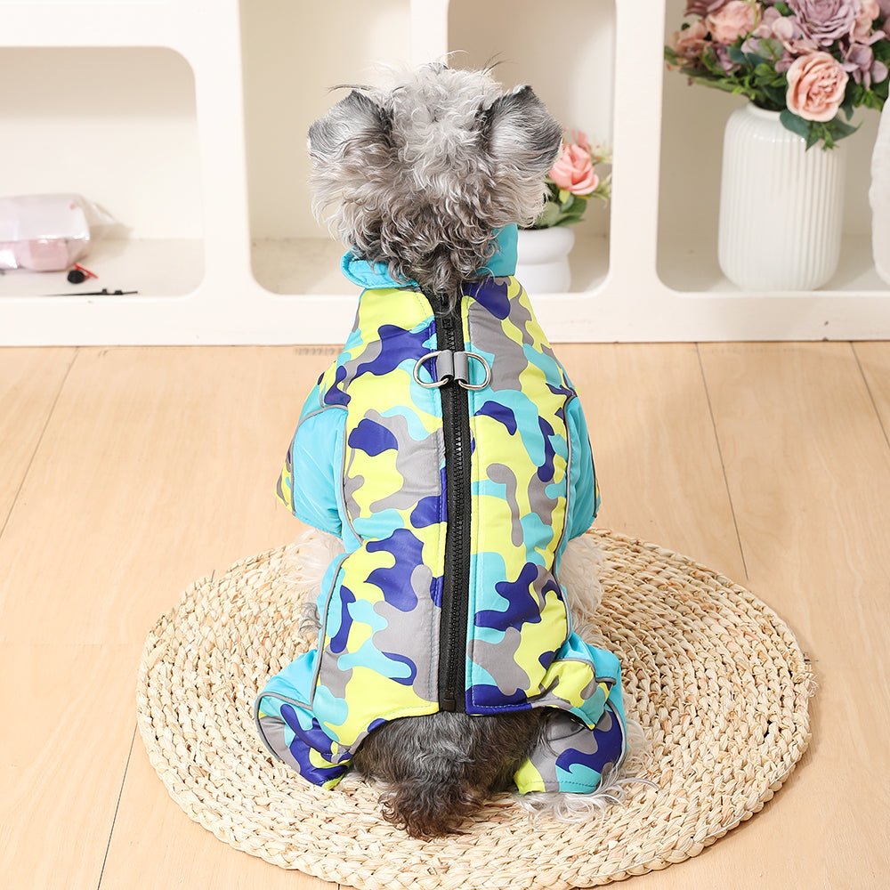 Veste d'Hiver Chaude et Imperméable pour Chiens avec Bandes Réfléchissantes
