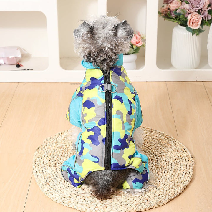 Veste d'Hiver Chaude et Imperméable pour Chiens avec Bandes Réfléchissantes