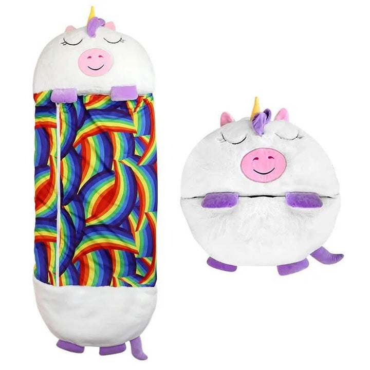 Sac de couchage en peluche 2-en-1 pour enfants