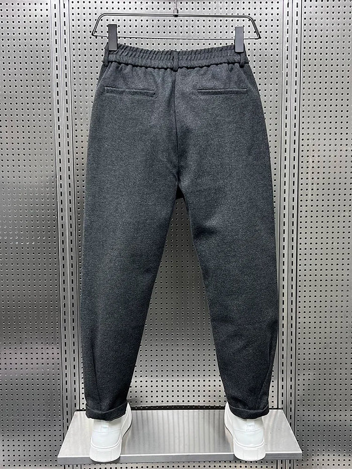 Pantalon Mélangé Élegant pour Hommes | Long