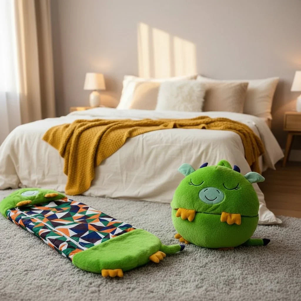 Sac de couchage en peluche 2-en-1 pour enfants