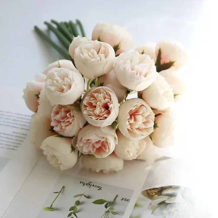 Bouquet de Pivoines en Soie - Histoire d'Amour