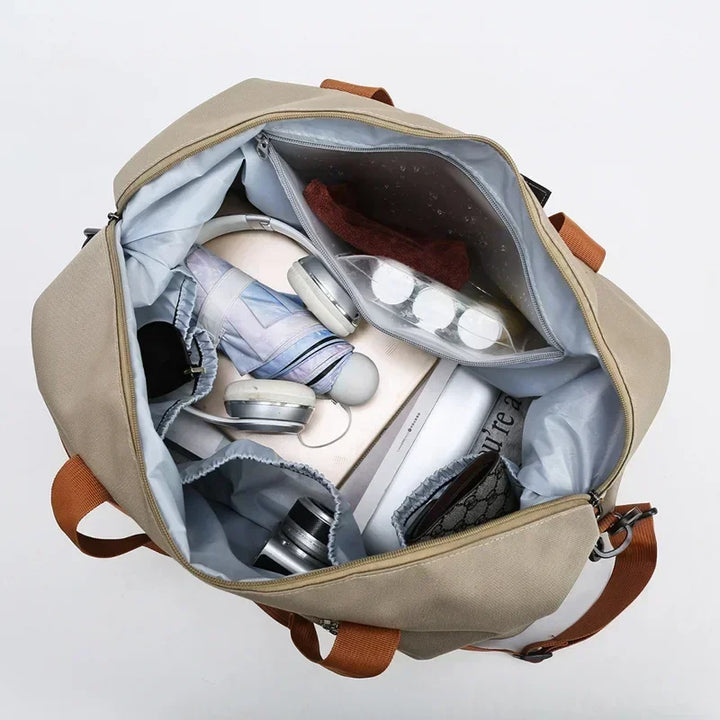 Sac de Voyage Fitness | Grande Capacité | Séparation Humide-Sèche | Sac à Main et Sac à Bandoulière pour Femmes