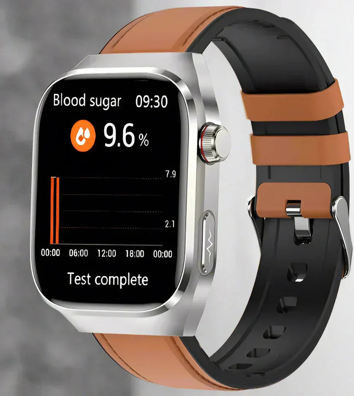 Montre connectée pour le suivi de la glycémie, ECG, mesure de l'acide urique, connectivité Bluetooth