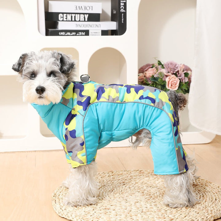 Veste d'Hiver Chaude et Imperméable pour Chiens avec Bandes Réfléchissantes