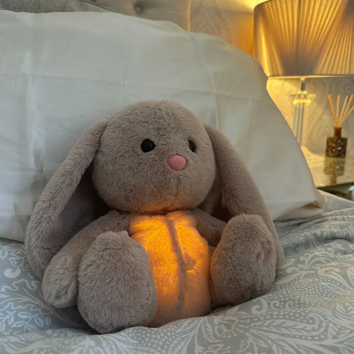 Animal en Peluche Respirant | Lapin en Peluche Réconfortant pour la Relaxation et le Bien-Être