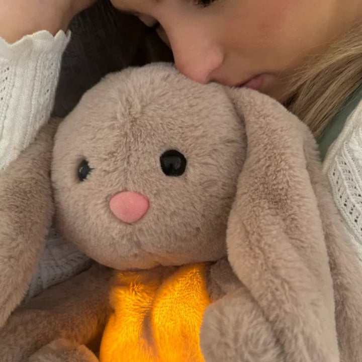 Animal en Peluche Respirant | Lapin en Peluche Réconfortant pour la Relaxation et le Bien-Être