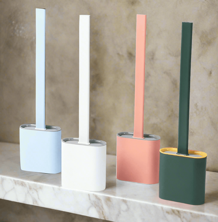 Brosse de Toilette en Silicone Flexible