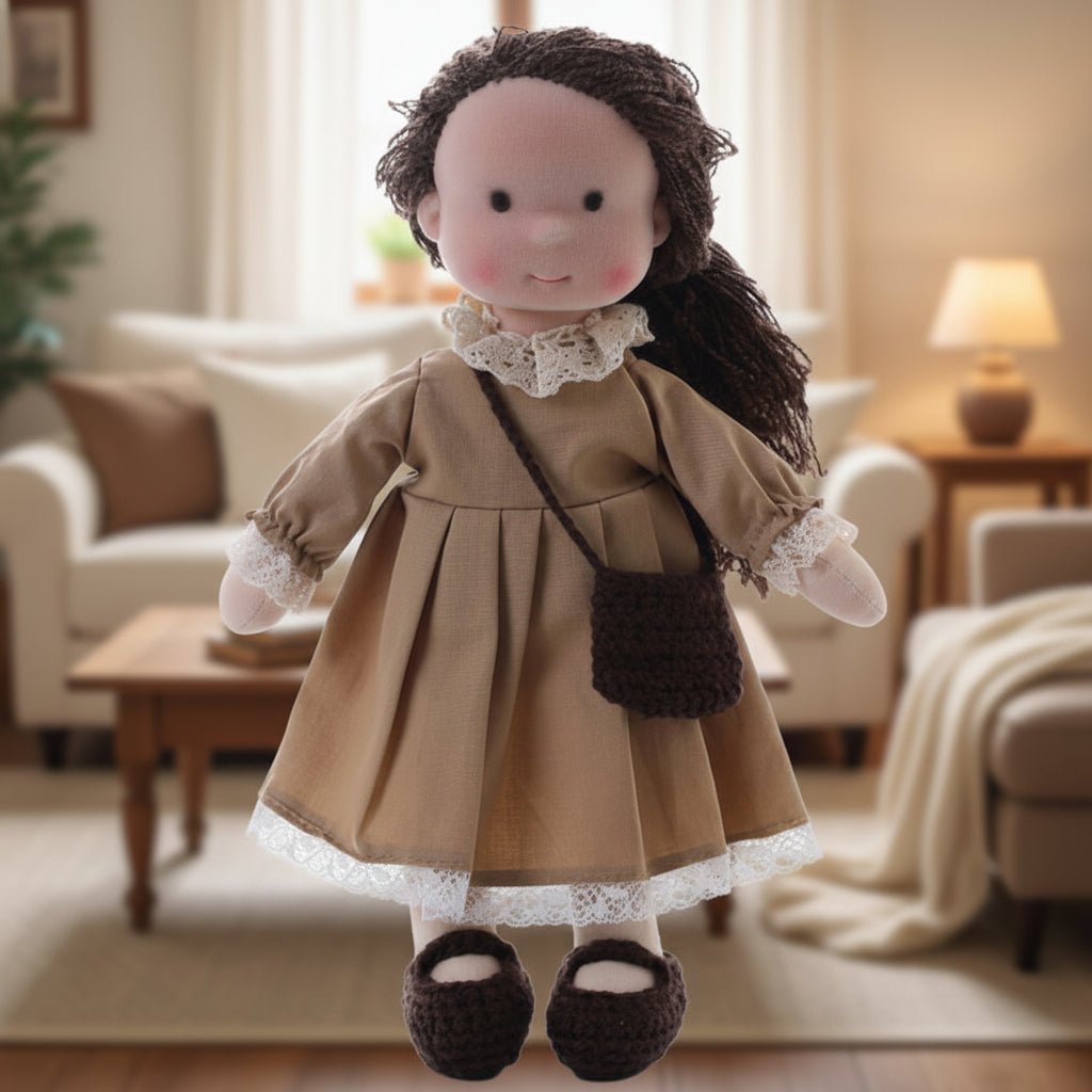 Poupée Waldorf Artisanale Fabriquée en Coton pour un Jeu Créatif