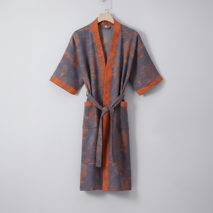 Peignoir Kimono en Coton Bio pour un Confort Respirant