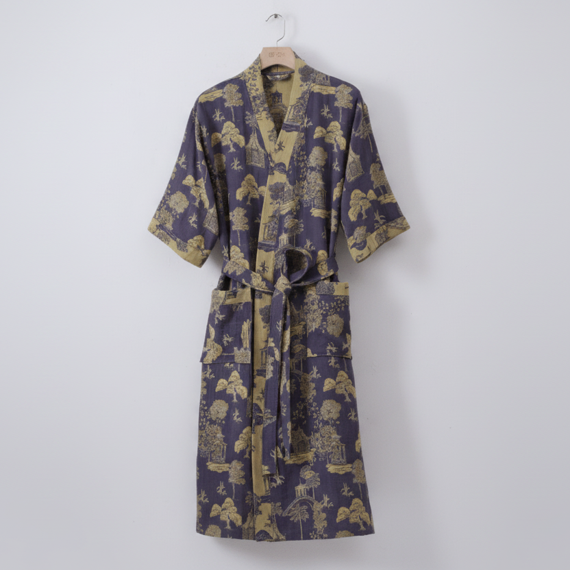 Peignoir Kimono en Coton Bio pour un Confort Respirant