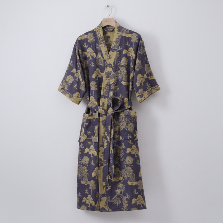Peignoir Kimono en Coton Bio pour un Confort Respirant