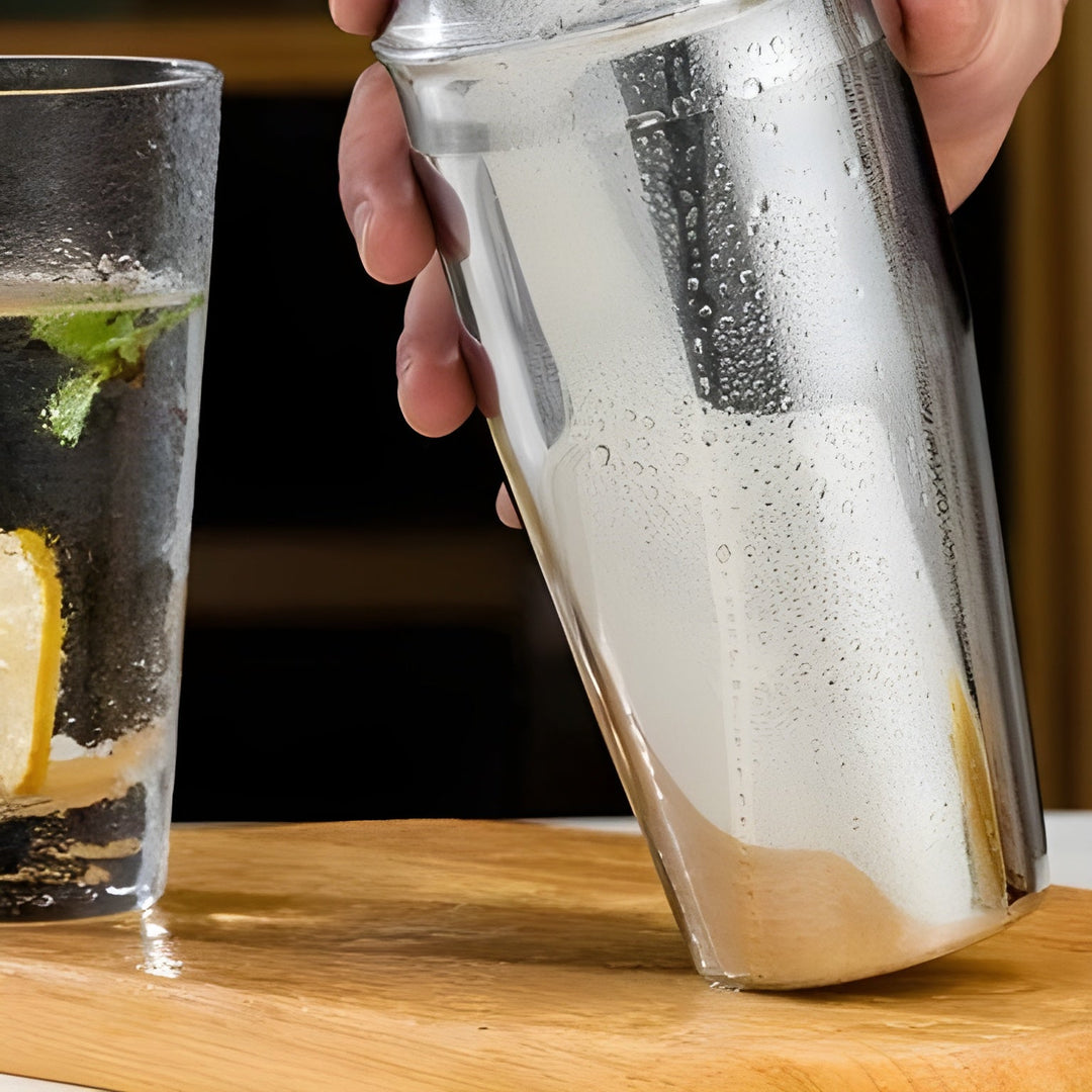 Ensemble de Shaker à Cocktail en Acier Inoxydable Premium de 10 Pièces – Parfait pour les Boissons Mélangées et les Fêtes