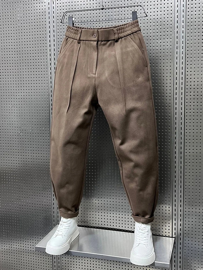 Pantalon Mélangé Élegant pour Hommes | Long