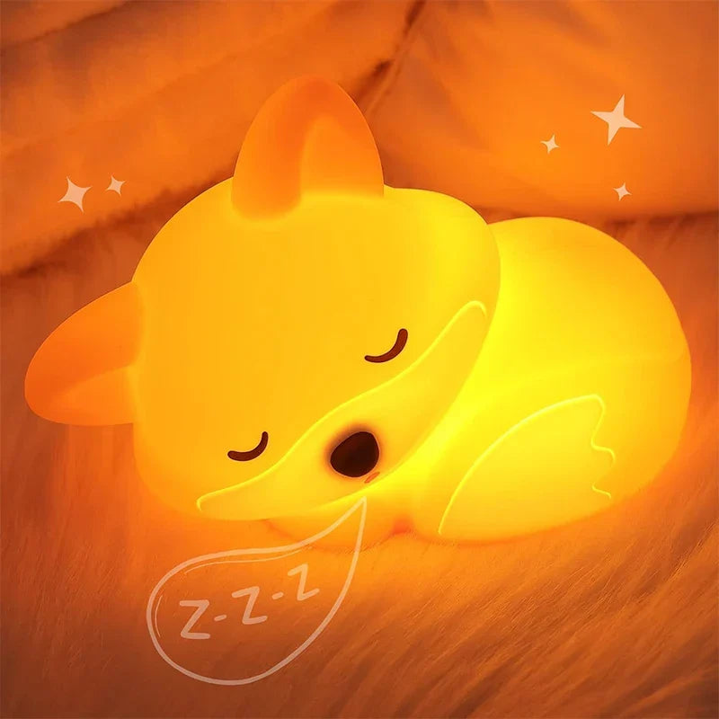Lampe de Nuit en Silicone | Rechargeable, Dimmable & Fonction Minuterie | Idée Cadeau Adorable pour Enfants & Adultes