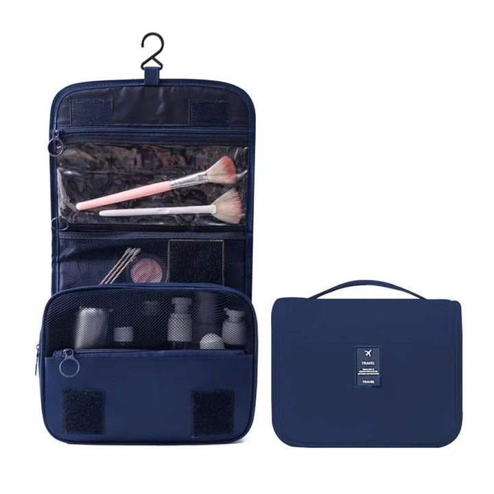 Trousse de Toilette de Voyage Compacte | 6 Compartiments & Poche pour Humidité | Polyesters Polyvalent & Résistant à l'Eau