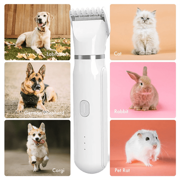 Tondeuse 4-en-1 pour Animaux – Soins de Pelage et des Ongles en Un Seul Appareil
