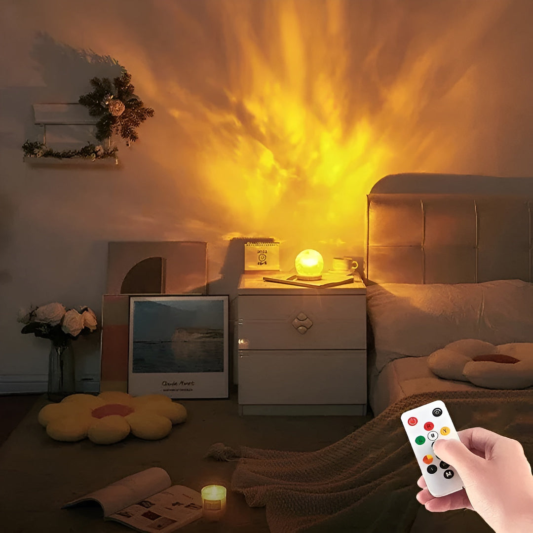 Lampe de Projection Lumière Ondulée – Éclairage Apaisant pour Table ou Chambre