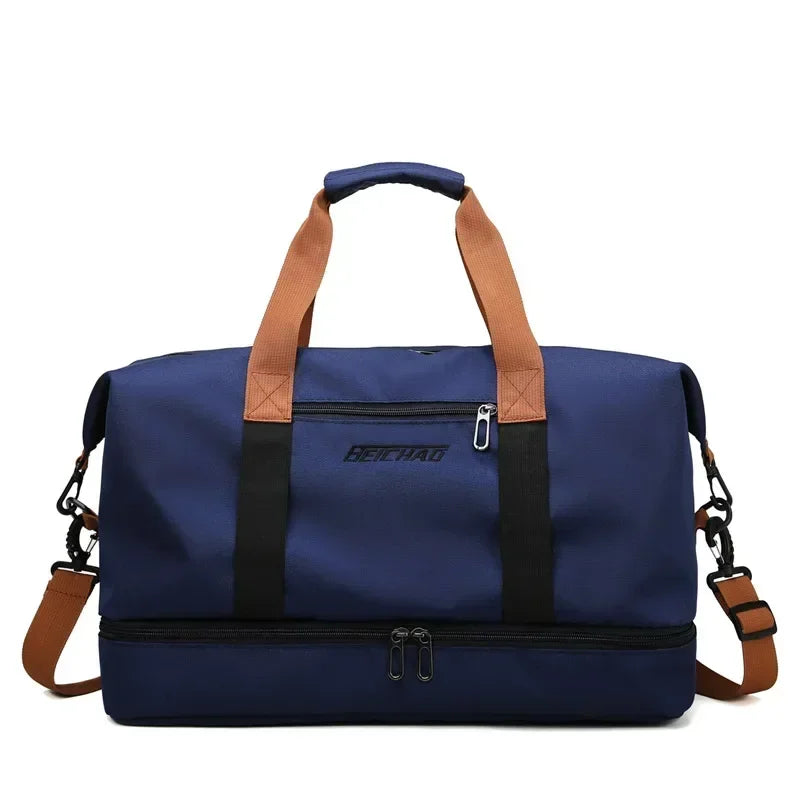 Sac de Voyage Fitness | Grande Capacité | Séparation Humide-Sèche | Sac à Main et Sac à Bandoulière pour Femmes