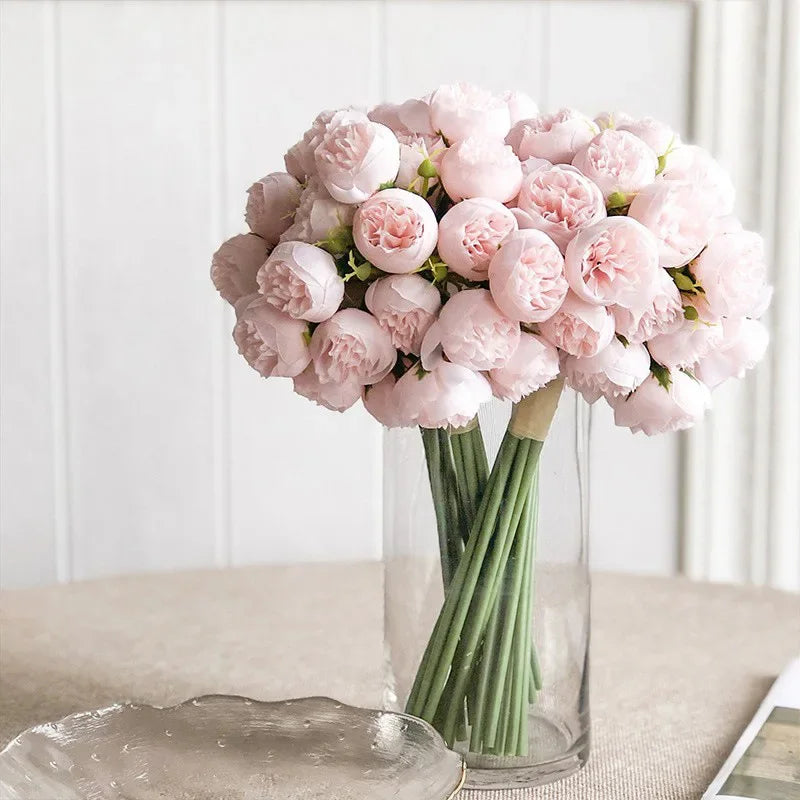 Bouquet de Pivoines en Soie - Histoire d'Amour