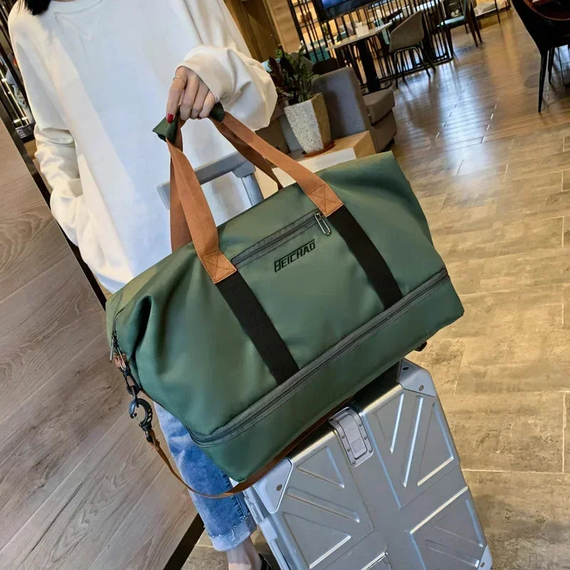 Sac de Voyage Fitness | Grande Capacité | Séparation Humide-Sèche | Sac à Main et Sac à Bandoulière pour Femmes