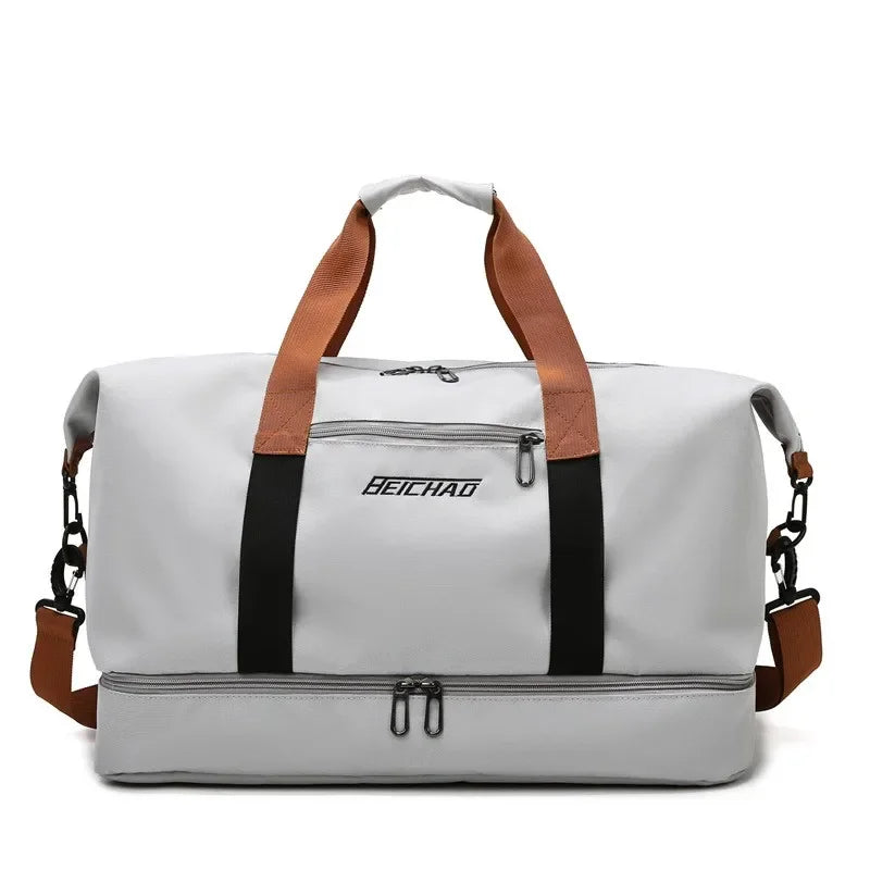 Sac de Voyage Fitness | Grande Capacité | Séparation Humide-Sèche | Sac à Main et Sac à Bandoulière pour Femmes