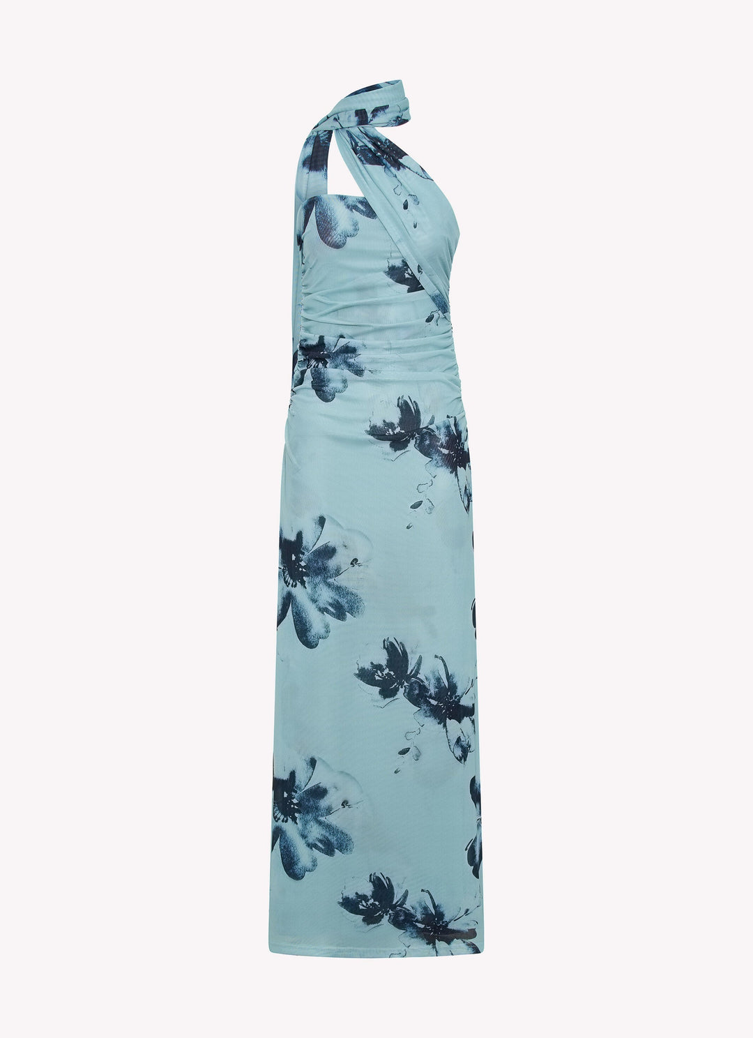 Robe Maxi Carlotta - Imprimé Floral Bleu Noir
