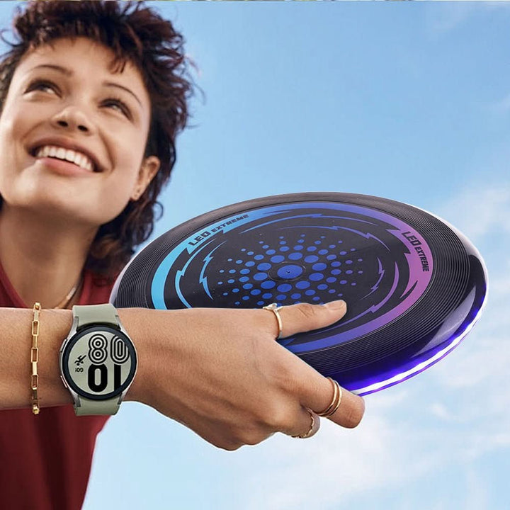 Frisbee Lumineux LED pour Jeux Nocturnes et Amusement en Plein Air