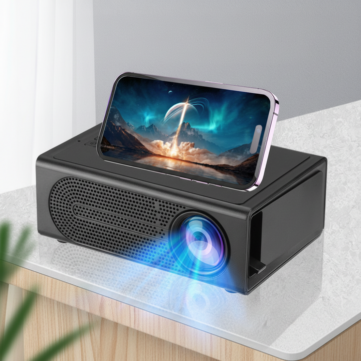 Mini Projecteur Haute Intensité 3000 Lumens – Compact, Compatible HDTV & USB, Parfait pour le Home Cinéma & l'Utilisation en Extérieur !