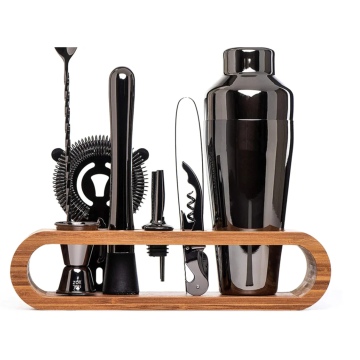Ensemble de Shaker à Cocktail en Acier Inoxydable Premium de 10 Pièces – Parfait pour les Boissons Mélangées et les Fêtes