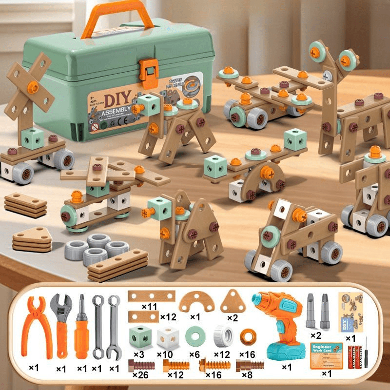 Ensemble d'outils de 100 pièces pour les enfants créatifs à partir de 3 ans