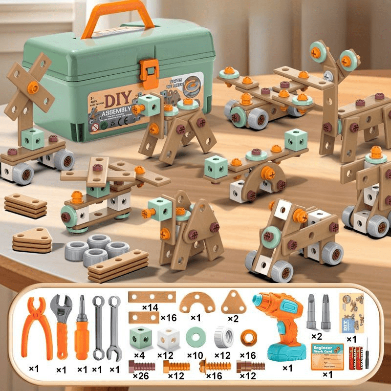 Ensemble d'outils de 100 pièces pour les enfants créatifs à partir de 3 ans