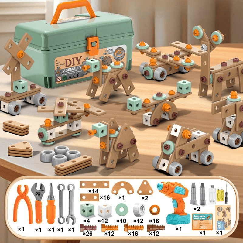 Ensemble d'outils de 100 pièces pour les enfants créatifs à partir de 3 ans