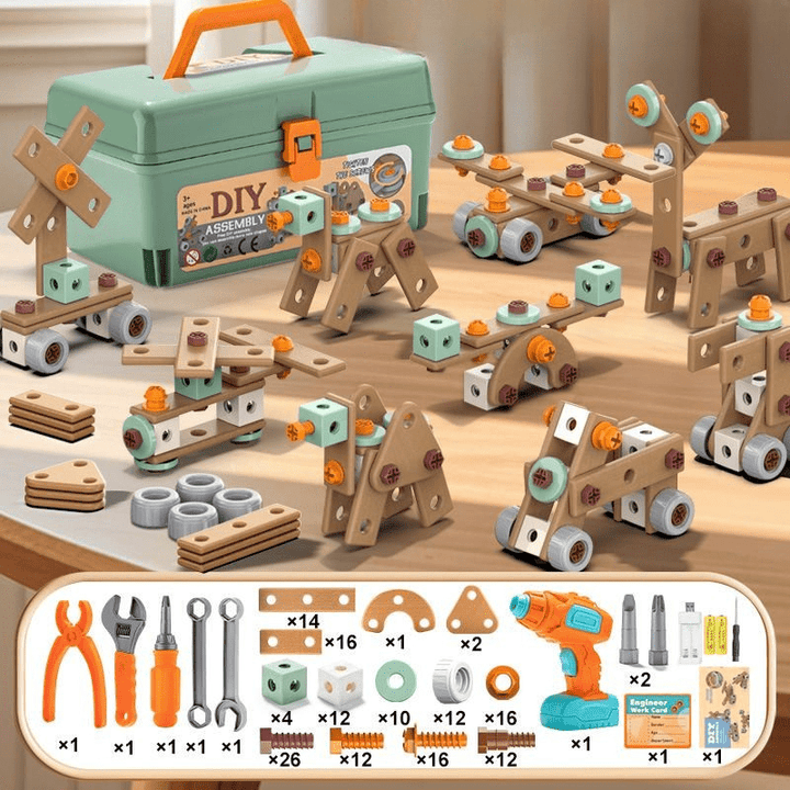 Ensemble d'outils de 100 pièces pour les enfants créatifs à partir de 3 ans