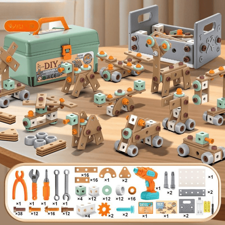Ensemble d'outils de 100 pièces pour les enfants créatifs à partir de 3 ans