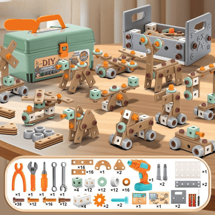 Ensemble d'outils de 100 pièces pour les enfants créatifs à partir de 3 ans