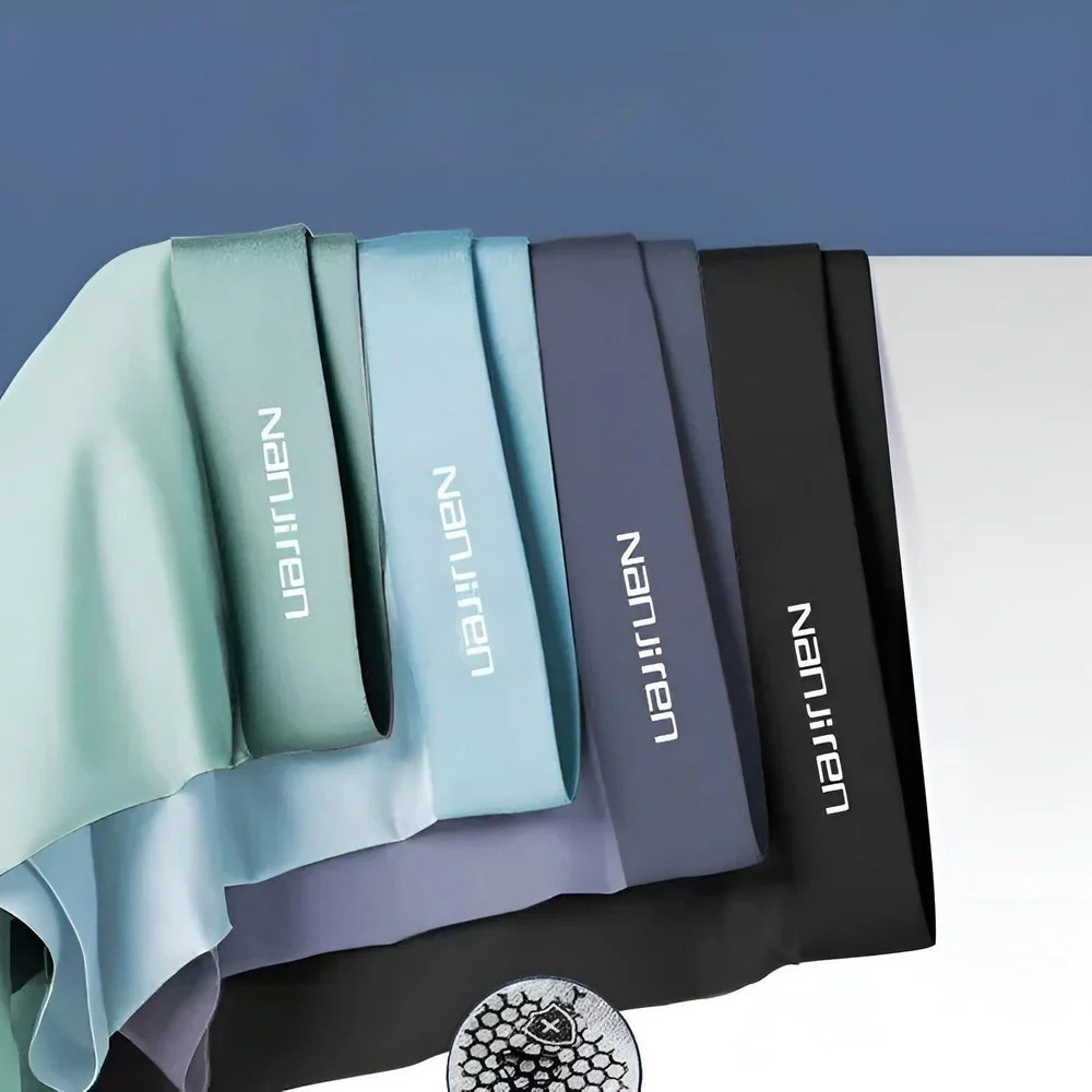 Boxers en Soie Glacée pour Hommes – Sans Coutures, Doux et Respirants | Ensemble de 4