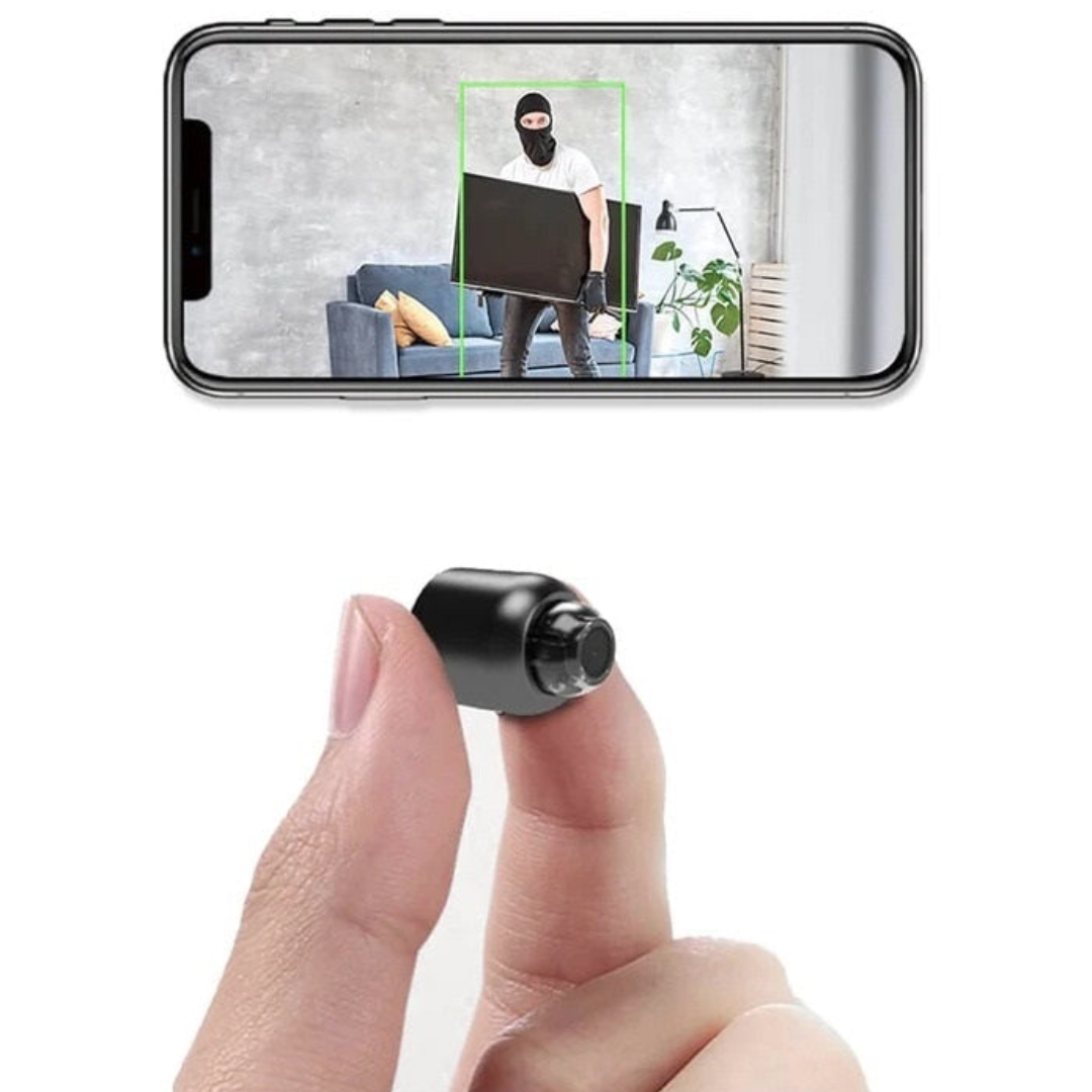 Caméra WiFi Compacte avec Vision Nocturne, Vidéo 1080P et Audio Clair