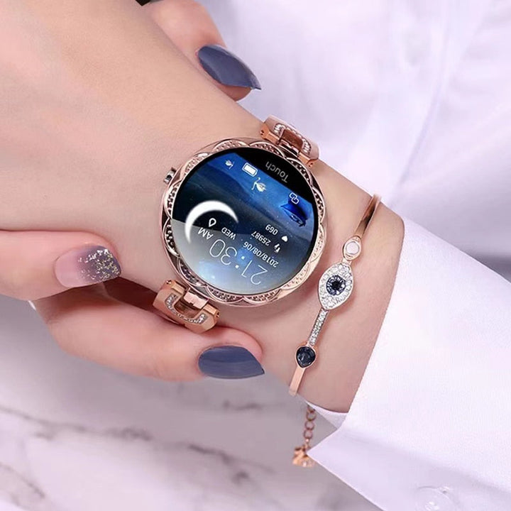 Montre intelligente de fitness pour femmes étanche avec surveillance du pouls
