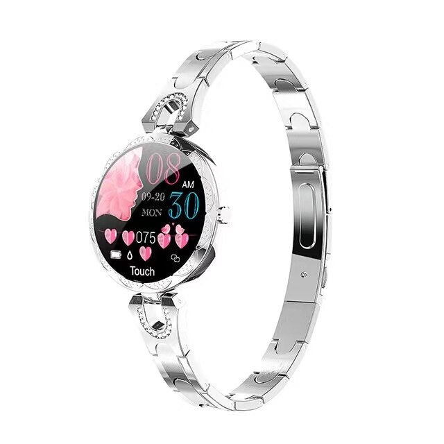 Montre intelligente de fitness pour femmes étanche avec surveillance du pouls