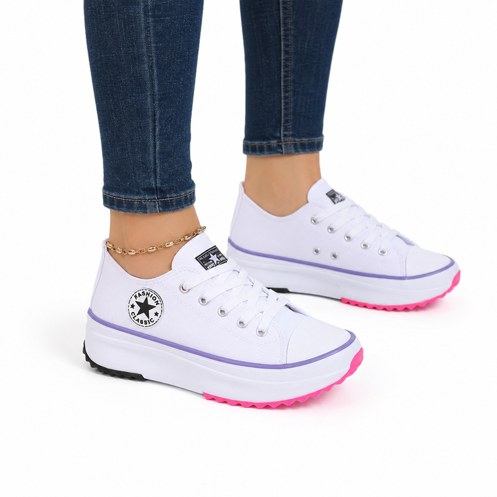 Confortables Baskets Plates pour Femmes