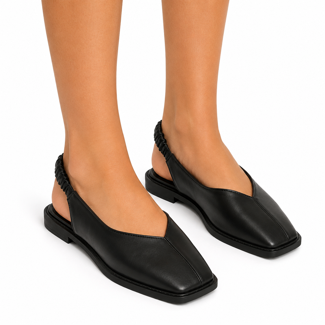 Sandales à talon ouvert avec bout carré pour femmes