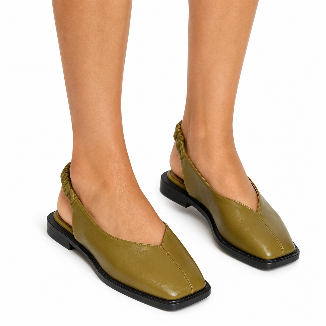 Sandales à talon ouvert avec bout carré pour femmes