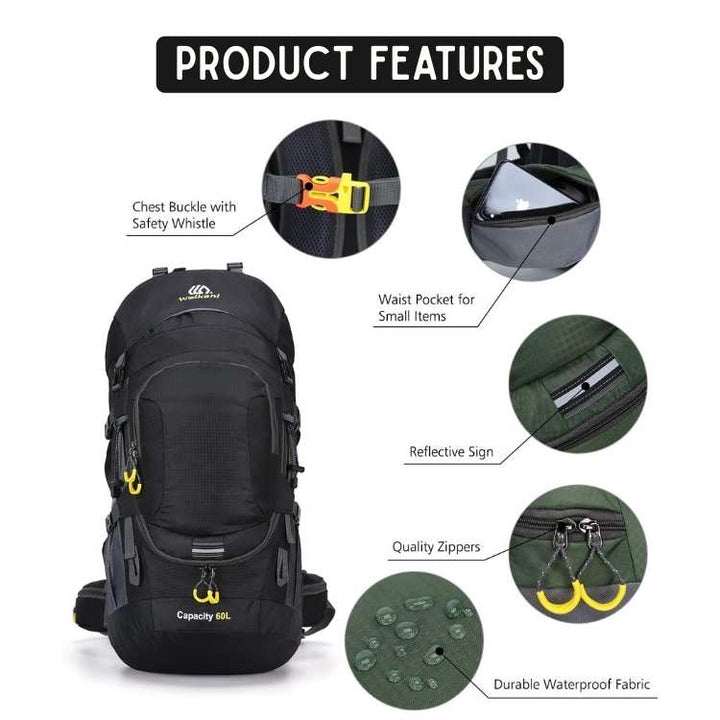 Sac à dos d'aventure étanche 60L