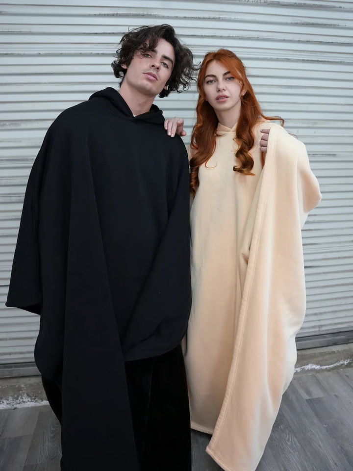 Hoodie Couverture Apaisante Oversize en Tissu Doux